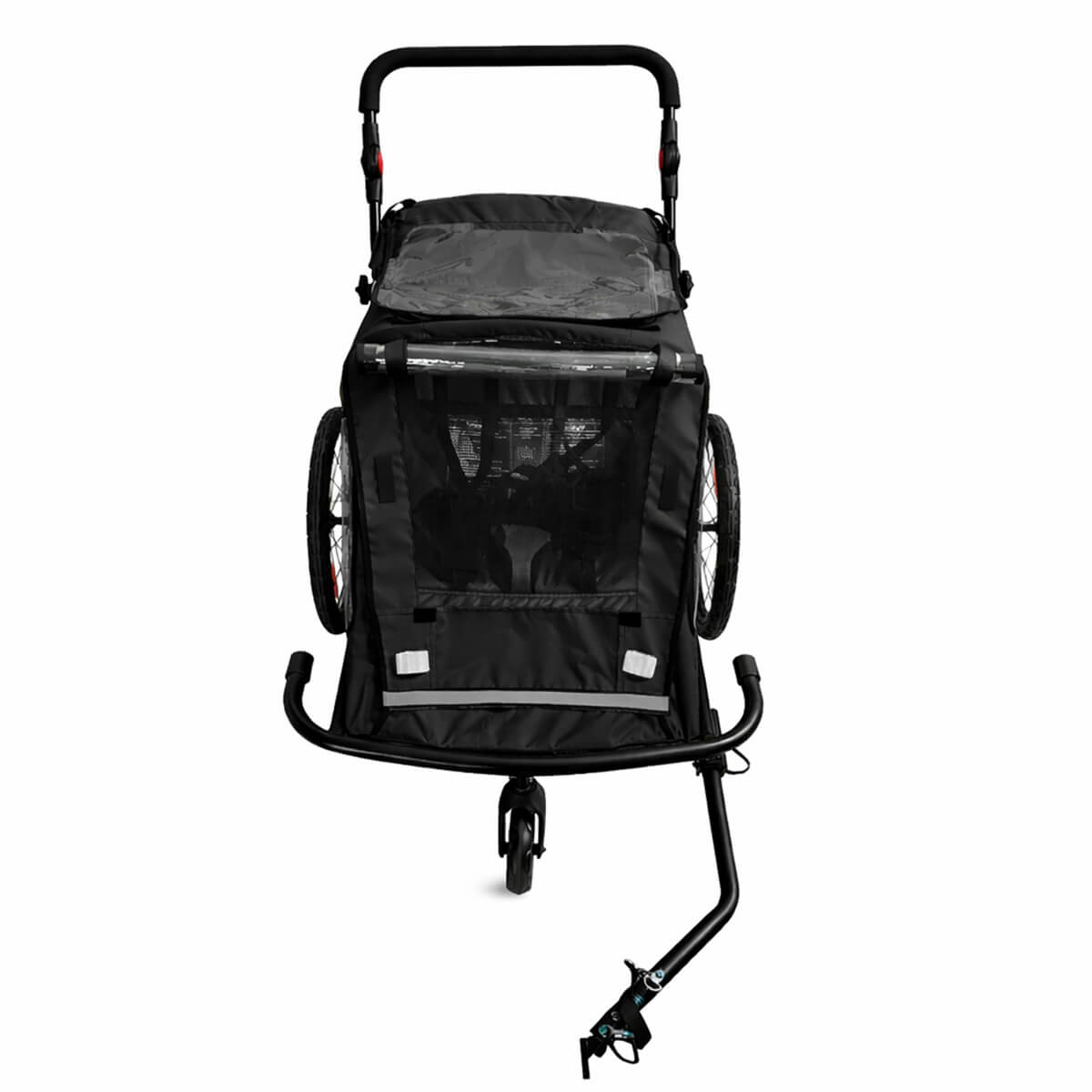 Pyöräkärry 1–2 lapselle – 2-in-1, 40 kg, 5-pistevaljaat