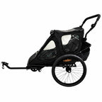 Pyöräkärry 1–2 lapselle – 2-in-1, 40 kg, 5-pistevaljaat