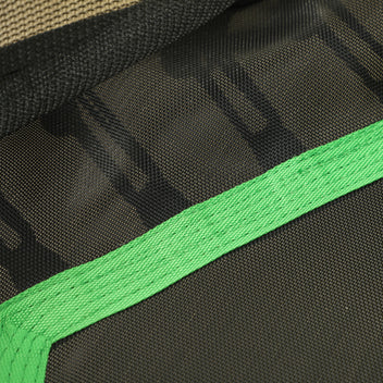 Lasten trampoliini 122 x 111 cm turvaverkolla, jouseton, pehmustettu, musta/vihreä
