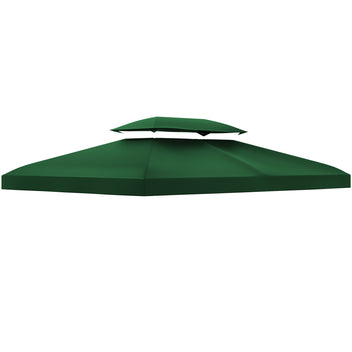 Varakatto 3 x 4 m paviljonkiin, kaksoiskatto, vihreä