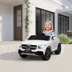 Lasten sähköauto Mercedes-Benz GLC Coupé 12V, kaukosäädin, LED ja musiikki, 3–6 v, valkoinen