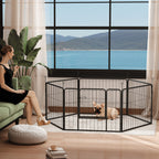 Koiran aitaus 6 paneelia ovella, taittuva, teräs, korkeus 60 cm, 160 x 80 cm