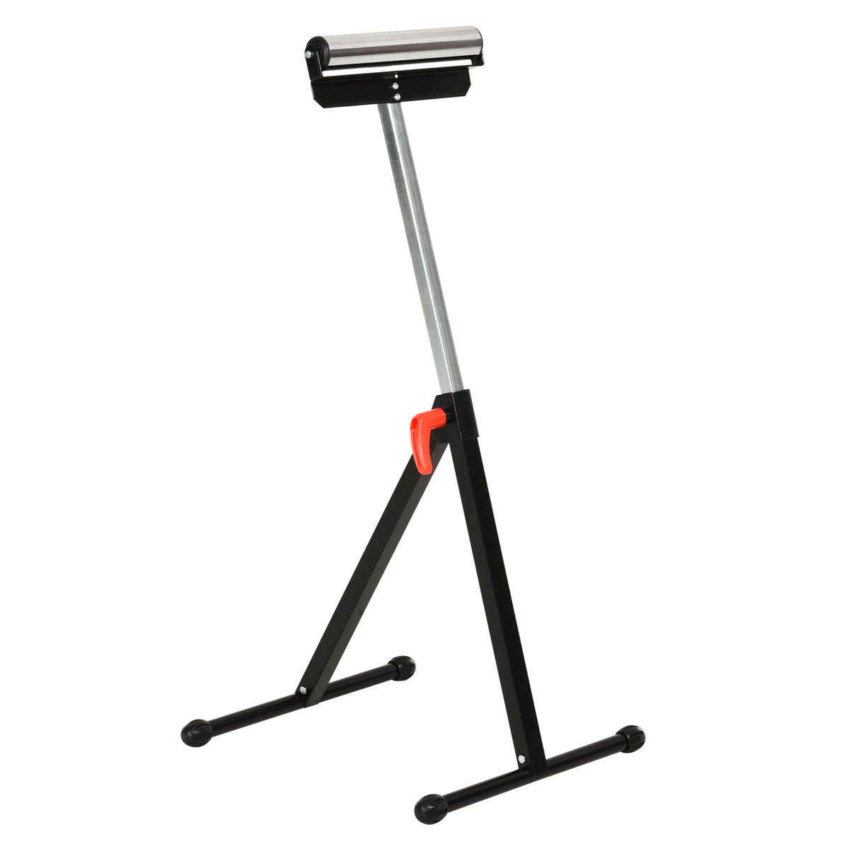 Rullateline työkappaleen tueksi, korkeus 68–110 cm, kokoontaitettava, kantavuus 90 kg
