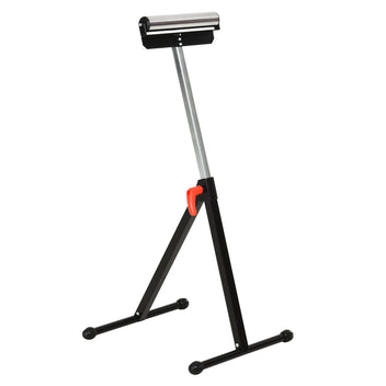 Rullateline työkappaleen tueksi, korkeus 68–110 cm, kokoontaitettava, kantavuus 90 kg