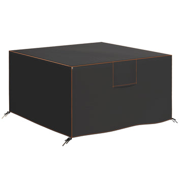 Vedenpitävä suojapeite tuuletusaukolla, 420D Oxford, 125 x 125 x 74 cm, musta