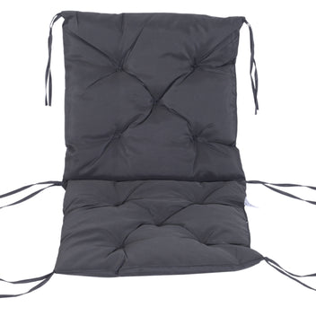 Tuolintyynyt selkänojalla, 2 kpl, 98 x 50 x 8 cm, harmaa