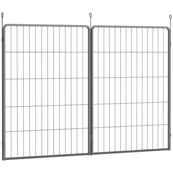 Lisäpaneelit koiran aitaukseen 2 kpl, teräs, 80 x 100 cm