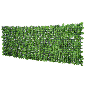 Tekolehtiaita näkösuojaksi, vaahteranlehti, 300 x 100 cm, vaaleanvihreä