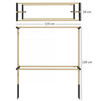 Kaksikerroksinen metallinen marjapensastuki, 119 x 34 x 139 cm, puukuvio