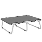 Koiran kenttäpeti kokoontaitettava, teräsrunko ja 600D Oxford, 10 kg asti, 71 x 58 x 20 cm, harmaa