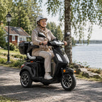 Senioriskootteri 1000 W, musta – 45 km toimintasäde