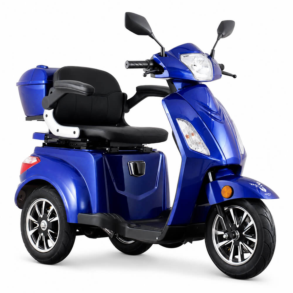 Senioriskootteri 1000 W, sininen – 45 km toimintasäde