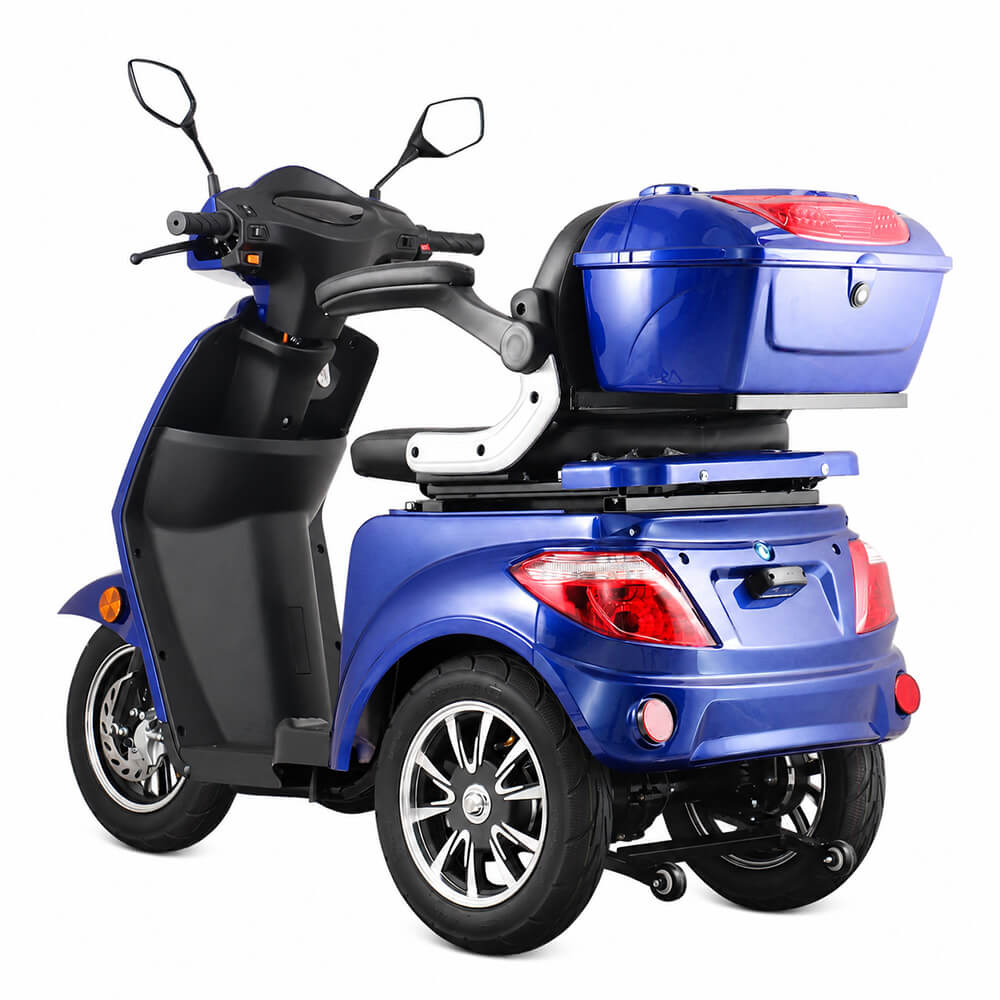 Senioriskootteri 1000 W, sininen – 45 km toimintasäde