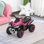 Lasten potkuauto LED-ajovaloilla ja musiikilla, 18–36 kk, pinkki