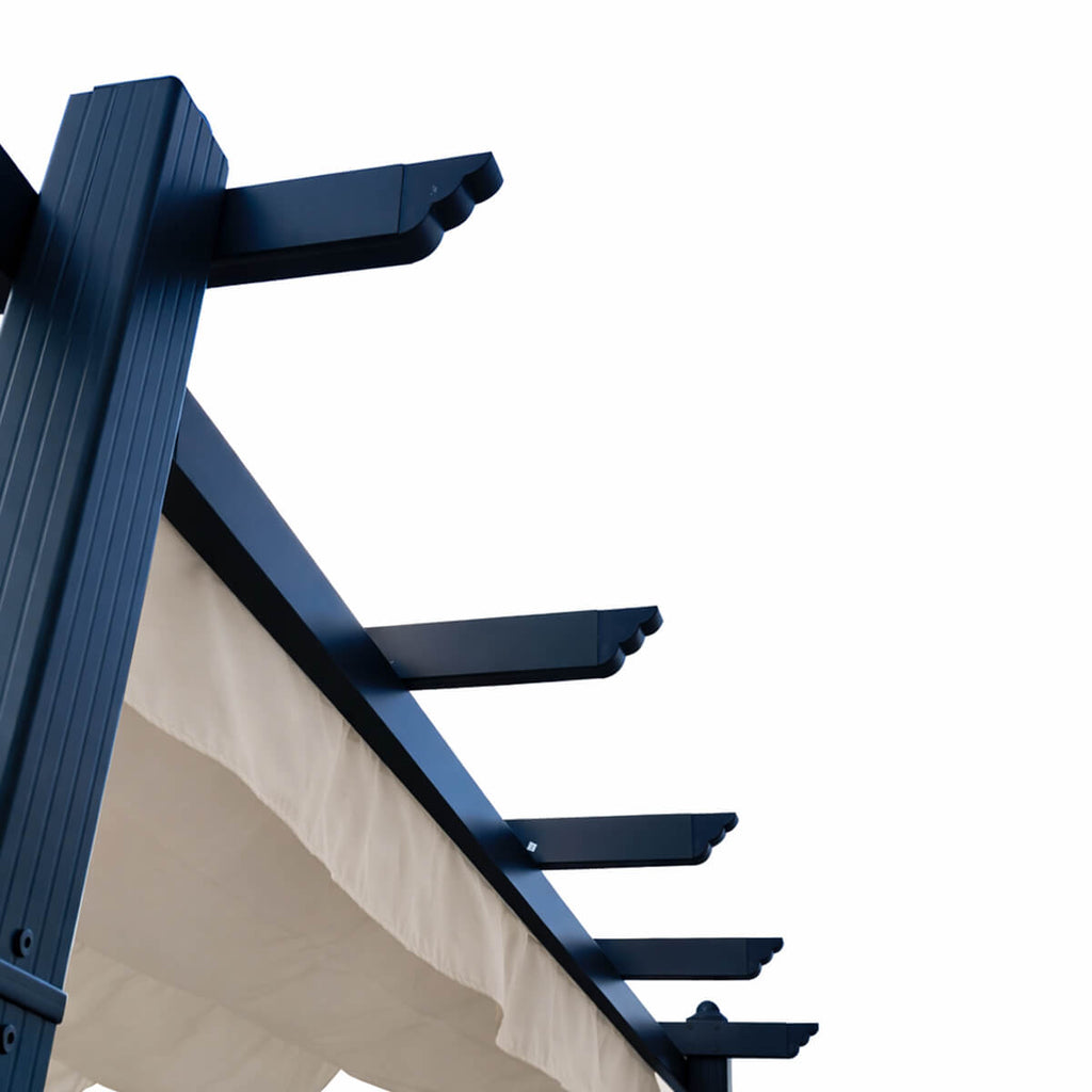 Pergola 3 x 4 m – öppningsbart taktyg, aluminiumram, 250 g PU-polyester