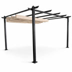 Pergola 3 x 4 m – öppningsbart taktyg, aluminiumram, 250 g PU-polyester