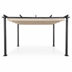 Pergola 3 x 4 m – öppningsbart taktyg, aluminiumram, 250 g PU-polyester
