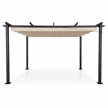 Pergola 3 x 4 m – avattava kattokangas, alumiinirunko, 250 g PU-polyesteri