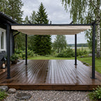 Pergola 3 x 4 m – öppningsbart taktyg, aluminiumram, 250 g PU-polyester