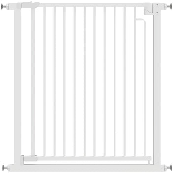 Turvaportti lapsille ja koirille, automaattisesti sulkeutuva, ilman porausta, 76–80 x 76 cm, valkoinen