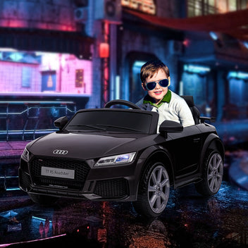 Lasten sähköauto Audi TT RS Roadster, kaukosäädin, musiikki ja LED, 3–5 v, musta