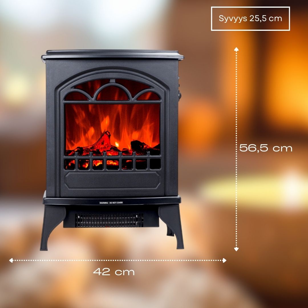 Elkamin Hehku 1750/1950W – lågaeffekt, överhettningsskydd, svart