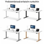 Sähköpöydän pöytälevy 160 x 80 cm – 2,5 cm, MDF/lastulevy, pyöristetyt kulmat