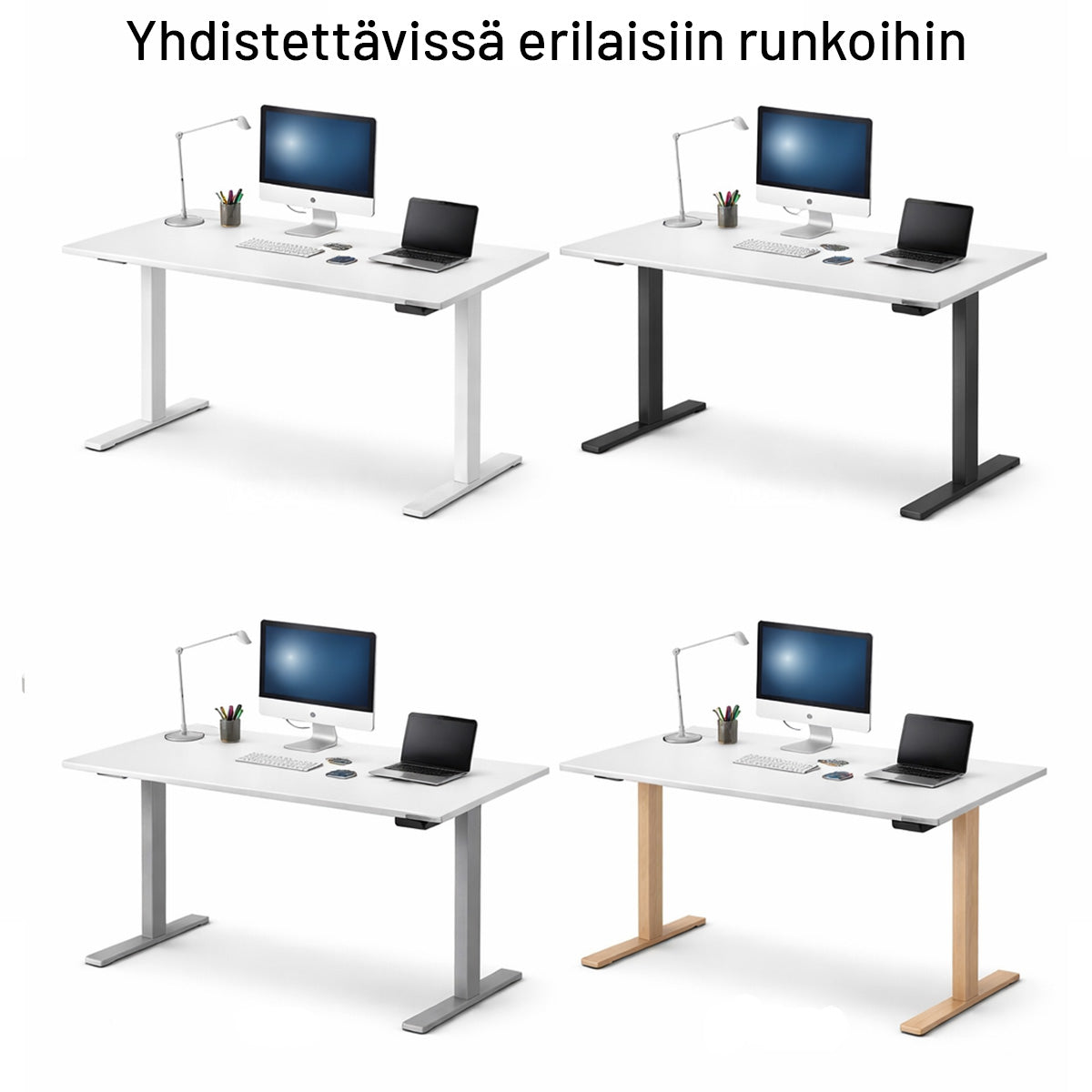 Sähköpöydän pöytälevy 160 x 80 cm – 2,5 cm, MDF/lastulevy, pyöristetyt kulmat