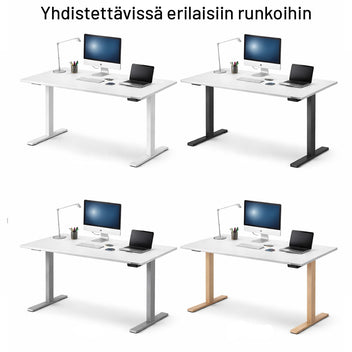 Sähköpöydän pöytälevy 160 x 80 cm – 2,5 cm, MDF/lastulevy, pyöristetyt kulmat