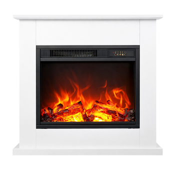 Sähkötakka Verona 750/1500W – 64,5 x 23,5 x 74 cm, LED-liekki, valkoinen