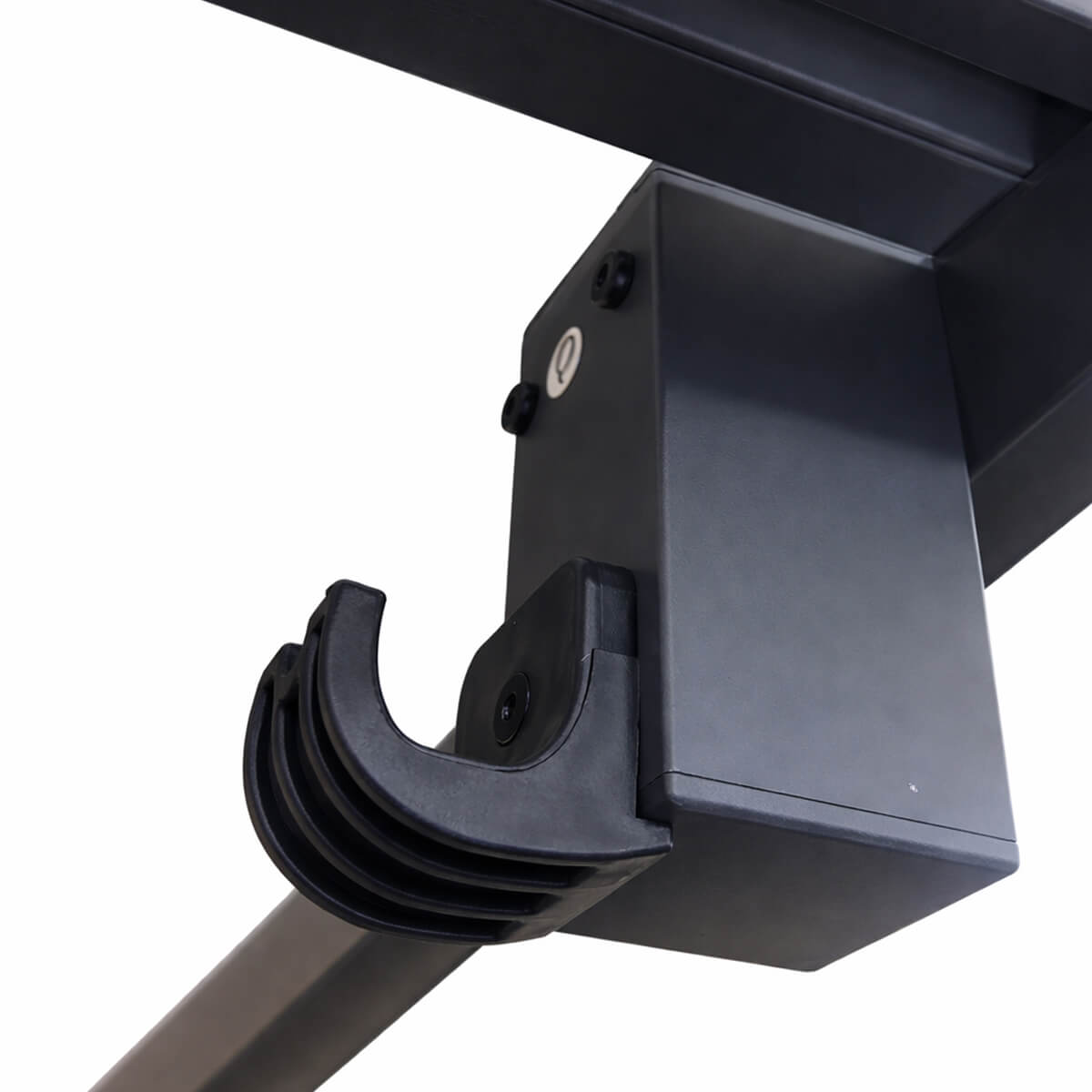 Väggmonterad pergola 300 x 260 cm – skjutbart tak, aluminiumram, grå