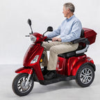 Arktis Motors Senior Scooter med larm 1000W, 48V20AH, röd