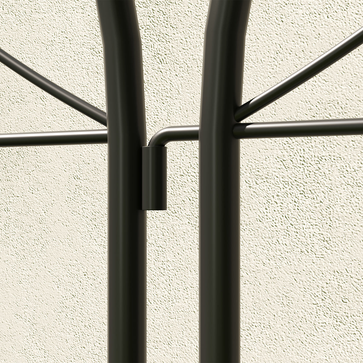 Maahan painettavat metallisäleiköt köynnöksille, 2 kpl, 50 x 150 cm, musta