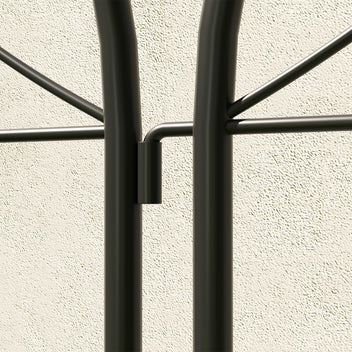 Maahan painettavat metallisäleiköt köynnöksille, 2 kpl, 50 x 150 cm, musta