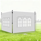 Ikkunalliset sivuseinät pop-up-paviljonkiin 3 x 3 / 3 x 4 m, 2 kpl, valkoinen