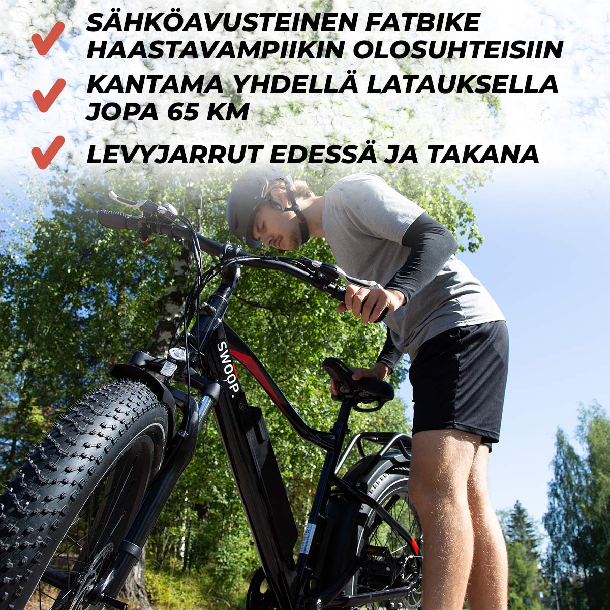 SWOOP SÄHKÖPYÖRÄ FATBIKE 26" CARRIER