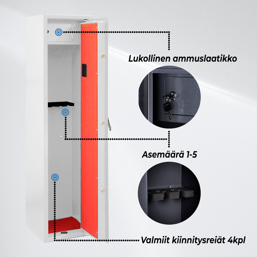 TR ASEKAAPPI 5-ASETTA AS500D DIGITAALILUKKO VALKOINEN