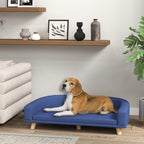 Koiran sohva isoille koirille 30 kg asti, paksu irrotettava tyyny, 98 x 67 x 25 cm, sininen