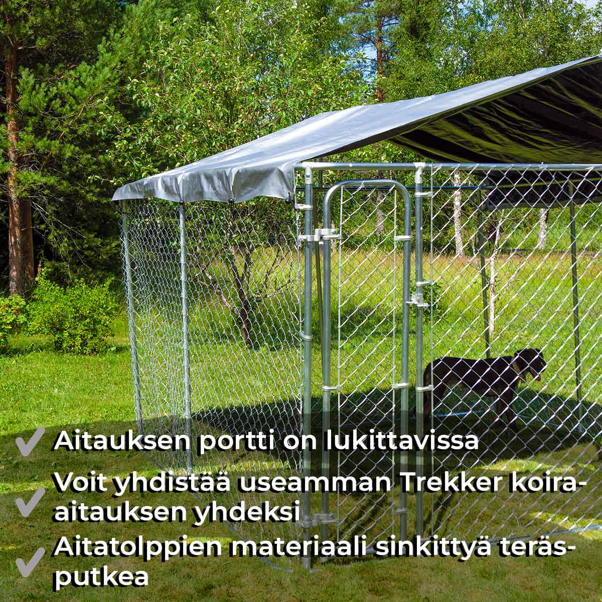 TR KOIRA-AITAUS 3x3x1,83M + KATTO
