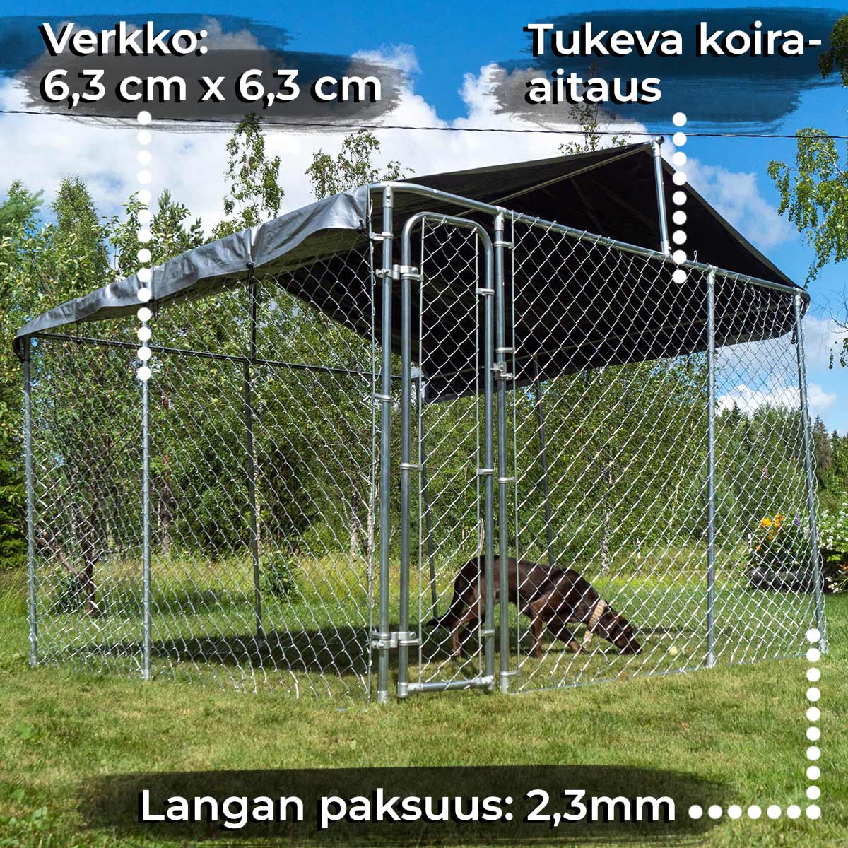 TR KOIRA-AITAUS 4x4x1,83M + KATTO
