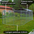 TR KOIRA-AITAUS 6x3x1,83M + KATTO