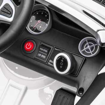 Lasten sähköauto Mercedes SLC 300, kaukosäädin, LED-valot ja musiikki, 3–6 v, valkoinen