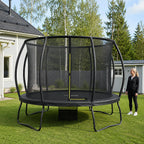 Hoppmatta 427 cm med säkerhetsnät – 80 fjädrar, galvaniserad ram, 150 kg
