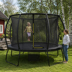 Hoppmatta 427 cm med säkerhetsnät – 80 fjädrar, galvaniserad ram, 150 kg
