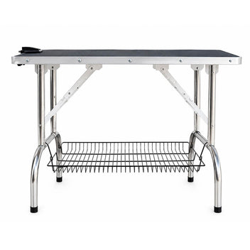 Trimmauspöytä koiralle 110 x 60 cm – ruostumaton teräs, 100 kg