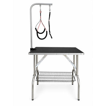 Trimmauspöytä koiralle 110 x 60 cm – ruostumaton teräs, 100 kg