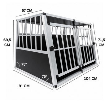 Koiran kuljetushäkki autoon 104 × 91 × 69 cm – 1–2 koiralle