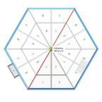 Kuusikulmainen paviljonkikasvihuone 180 x 180 cm – 2 ikkunaa, 4 mm PC-katto, musta