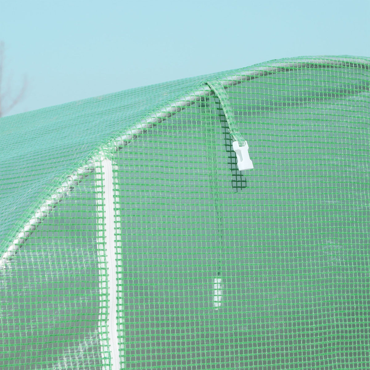 Tunnelikasvihuone kahdeksalla verkkoikkunalla, 5 x 2 x 2,05 m, vihreä