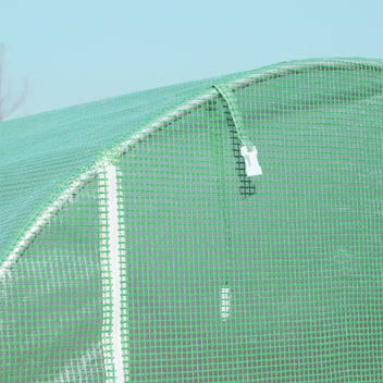 Tunnelikasvihuone kahdeksalla verkkoikkunalla, 5 x 2 x 2,05 m, vihreä